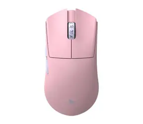 Darmoshark M3s PRO růžová / Herní bezdrátová myš / 26000DPI / 8 tlačítek / USB-C / BT / 2.4G 