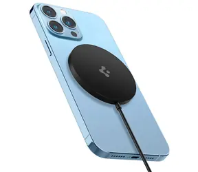 Spigen Power Arc ArcField Magnetic Wireless Charger černá / Bezdrátová nabíječka / MagSafe / 7.5W