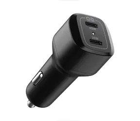 Spigen PowerArc ArcStation černá / nabíječka do auta / 2x USB-C / PD / 65W