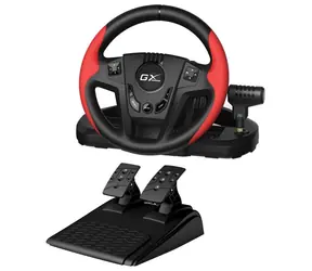 GENIUS GX SpeedMaster černo-červená / Sada volantu a pedálů / drátový / USB / vibrace / řadicí páka / pro PC & PS