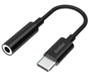 GENIUS ACC-C100 Redukce 3.5mm audio jack na USB-C 10cm černá