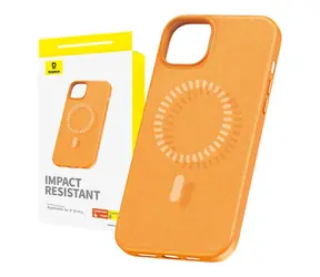 Baseus P60157305713-02 Fauxther Pouzdro pro Apple iPhone 15 Plus oranžová