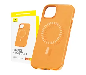 Baseus P60157305713-01 Fauxther Pouzdro pro Apple iPhone 15 Pro oranžová
