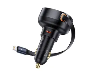 Baseus C00057803111-00 Enjoyment Pro Nabíječka do auta černá / USB-C / Lightning / 55W