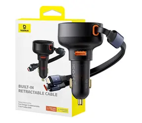 Baseus C00057802111-02 Enjoyment Nabíječka do auta černá / USB-A / USB-C / Lightning / 60W