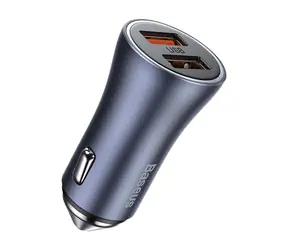 Baseus TZCCJD-A0G Golden Contactor Pro Nabíječka do auta 40W šedá / 2x USB-A / 1m USB-C kabel