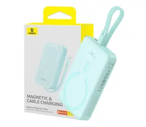 Baseus P10022109333-00 Magnetic Mini zelená / Powerbanka / 10000mAh / Lightning / MagSafe / 20W