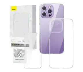 Baseus P60112202201-03 Corning Pouzdro pro Apple iPhone 14 Pro Max čirá / + tvrzené sklo