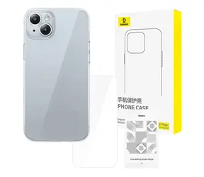Baseus P60115400201-00 Pouzdro pro Apple iPhone 15 čirá / + tvrzené sklo