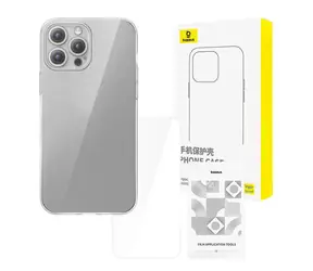 Baseus P60115400201-02 Pouzdro pro Apple iPhone 15 Pro čirá / + tvrzené sklo