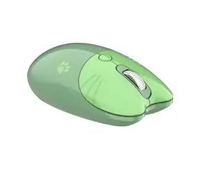 MOFII M3DM zelená / Bezdrátová optická myš / Bluetooth / 2.4 GHz USB-A přijímač / 1600 DPI / 1x AA
