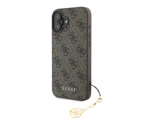 Guess 4G Charm Zadní Kryt pro Apple iPhone 16 Plus Tone on Tone hnědá