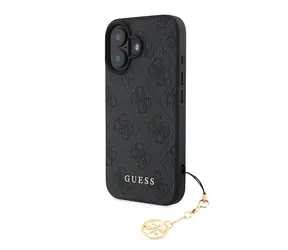 Guess 4G Charm Zadní Kryt pro Apple iPhone 16 Tone on Tone šedá
