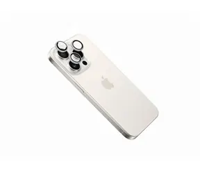 FIXED Ochranná skla čoček fotoaparátů Camera Glass pro Apple iPhone 16 Pro/16 Pro Max bílý titan