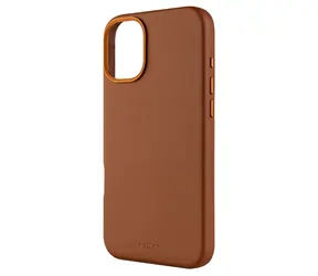 FIXED Kožený zadní kryt MagLeather s podporou MagSafe pro Apple iPhone 16 Plus hnědý
