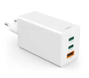 Hama GaN USB nabíječka 100W bílá / 2x USB-C / USB / PD / QC / 100W