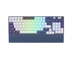 Royal Kludge RK96 RGB hnědé spínače modrá / Bezdrátová klávesnice / mechanická / 2.4GHz & USB / US Layout