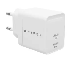 Hyper HyperJuice GaN USB-C nabíječka 35W bílá / 2x USB-C / PD