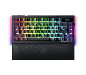 Razer BlackWidow V4 Pro 75% černá / bezdrátová herní klávesnice / mechanická / OLED displej / US