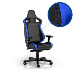 noblechairs EPIC Compact černo-modrá / Herní židle / syntetická kůže / nastavitelná / pojezdová kolečka / nosnost 120 kg