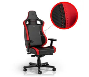 noblechairs EPIC Compact černo-červená / Herní židle / syntetická kůže / nastavitelná / pojezdová kolečka / nosnost 120 