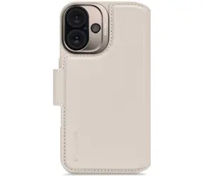 Decoded Leather Detachable Wallet odnímatelné kožené pouzdro pro Apple iPhone 16 béžová