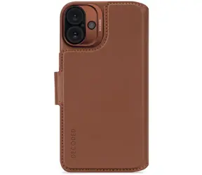 Decoded Leather Detachable Wallet odnímatelné kožené pouzdro pro Apple iPhone 16 Plus hnědá