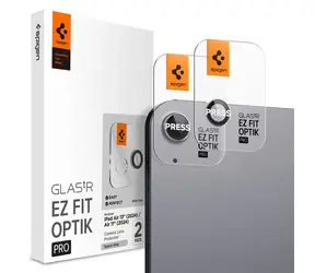 Spigen Glass tR EZ Fit Optik Pro 2 Pack ochranné sklo čoček pro Apple iPad Air 13" (2024) & 11" (2024) šedá