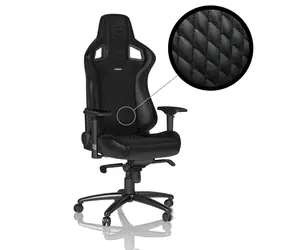 noblechairs EPIC Real Leather černá / Herní židle / kůže / nastavitelná / pojezdová kolečka / nosnost 120 kg 