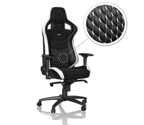 noblechairs EPIC Real Leather černo-bílá