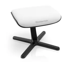 noblechairs Footrest 2 White Edition bílá / Podnožka / PU kůže / nastavitelná / maximální sklon 45°