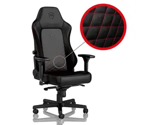 noblechairs HERO čeno-červená / Herní židle / syntetická kůže / nastavitelná / pojízdná kolečká / nosnost 150 kg 