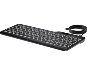 HP 400 Backlit černá / drátová klávesnice / membránová / USB / CZ-SK Layout / 1.5m