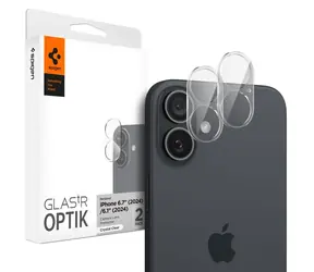Spigen Glass tR Optik 2 Pack ochranné sklo na fotoaparát pro Apple iPhone 16/16 Plus / 2ks