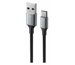 SWISSTEN TEXTILE II datový kabel USB - USB-C 1.5m černá