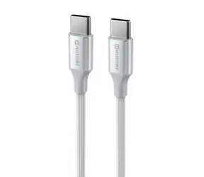 SWISSTEN TEXTILE II datový kabel USB-C - USB-C 1.5m bílá