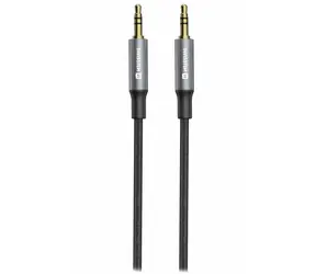 SWISSTEN TEXTILE propojovací audio kabel Jack 3.5mm (M) - Jack 3.5mm (M) 1.5m černá