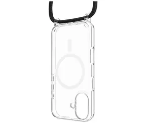 FIXED Pouzdro MagPure Neck s černou šňůrkou na krk pro Apple iPhone 16 Plus