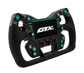 Cube Controls GTX2 černo-modrá / Závodní volant / 30cm / 5" dotykový displej / 4 pádla / 21 tlačítek 