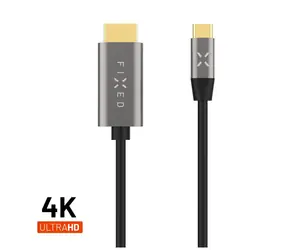 FIXED Video kabel s konektory USB-C/HDMI USB-C 3.1 Gen 2 18Gbps HDMI 2.0 4K60HZ 2m šedý