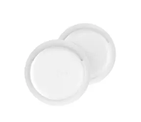FIXED Silikonové nalepovací pouzdro Silky Sticker pro Apple AirTag double pack bílé