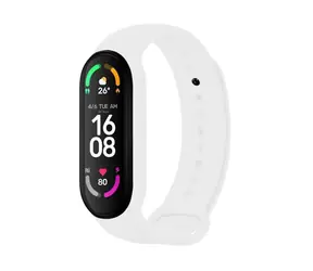 FIXED Silikonový řemínek Silicone Strap pro Xiaomi Band 7/ Mi Band 6/ Mi Band 5 bílý