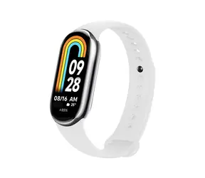 FIXED Silikonový řemínek Silicone Strap pro Xiaomi Mi Band 8/Smart Band 9 bílý