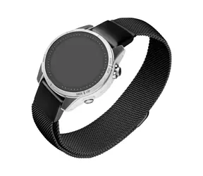 FIXED Síťovaný nerezový řemínek Mesh Strap pro Garmin QuickFit 20mm černý