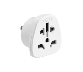 FIXED Adaptér USA Adapter pro zapojení UK US AUS nabíječek do USA zásuvek bílý