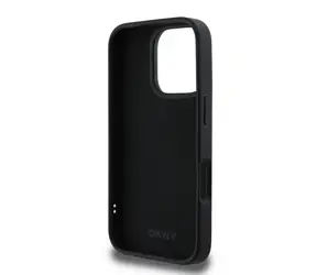 DKNY 3D Rubber Repeat Logo Line Zadní Kryt pro Apple iPhone 16 Pro černá