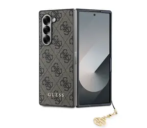 Guess 4G Charm Zadní Kryt pro Samsung Galaxy Z Fold 6 hnědá