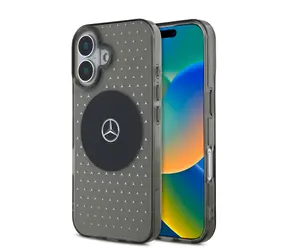 Mercedes PC/TPU Star Pattern MagSafe Zadní Kryt pro Apple iPhone 16 Plus černá