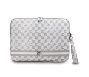 DKNY PU Leather Checkered Pattern and Stripe Obal na Notebook 13/14" béžová