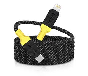 Tactical MagRope USB-C/Lightning 1m černá/žlutá